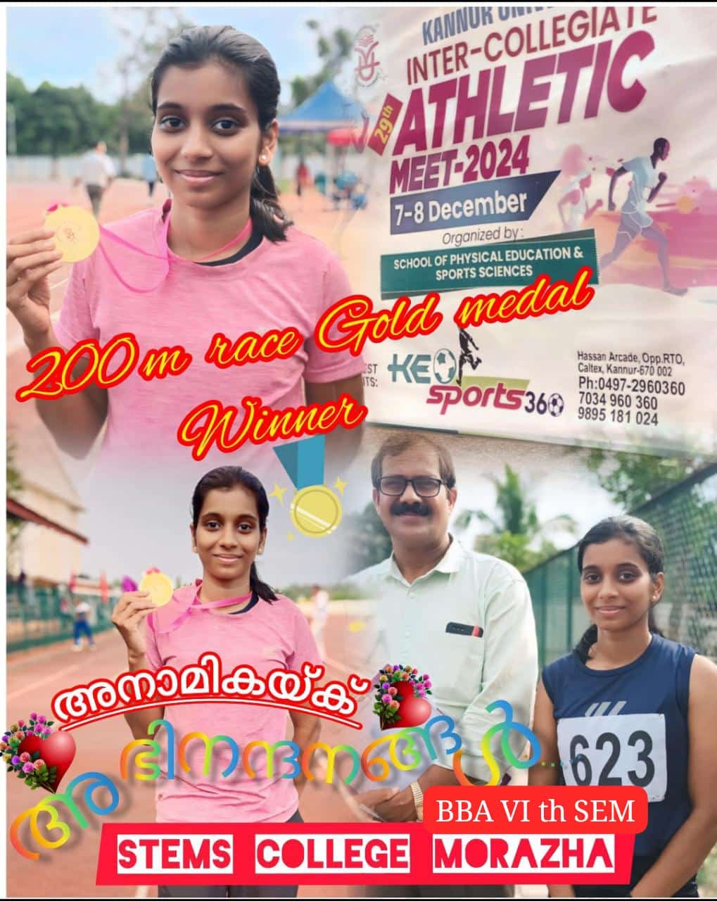 Celebrating a Stunning Victory in the 200m Race – Gold Medal Achiever